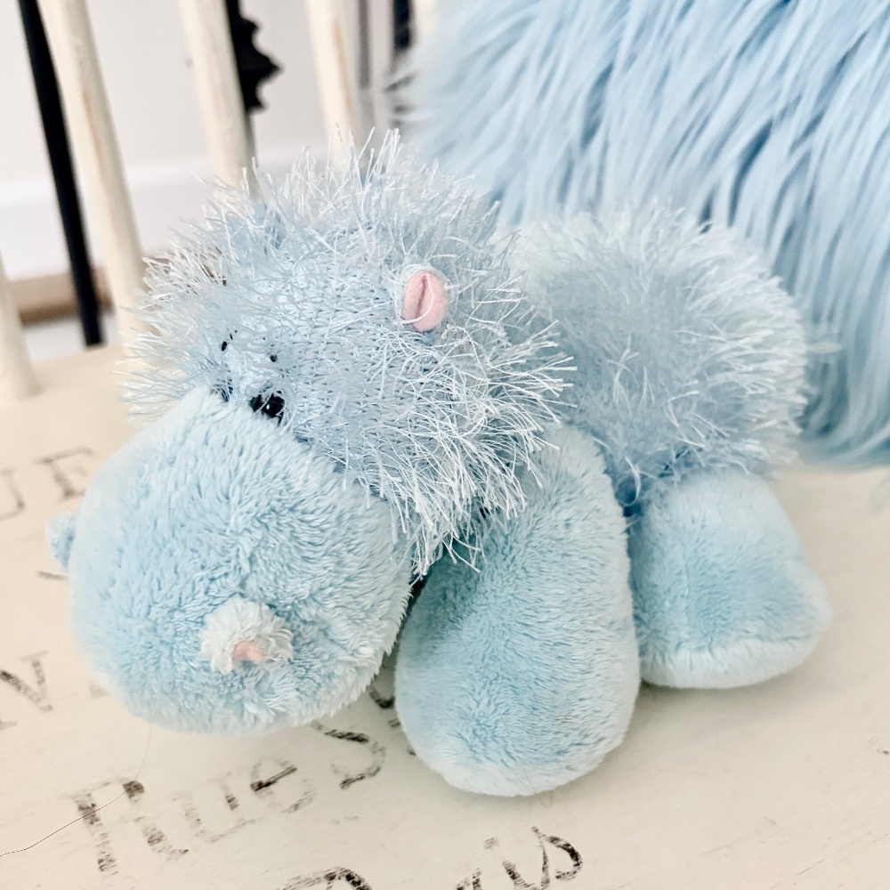 WEBKINZ, Blue,‎ Hippo, Ganz, Stuffed Animal, Plush, Toy, Nice Condition, NO CODE